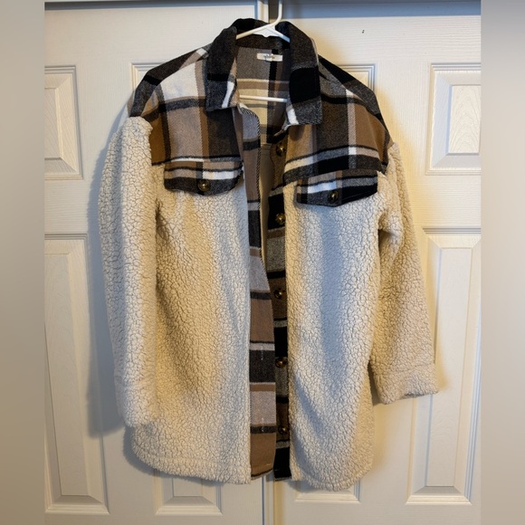 Maurices Tops - Maurices Plaid Sherpa Flannel